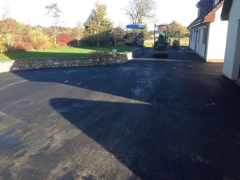 Tarmac surfacing in progress